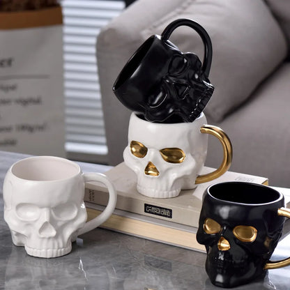 Edgy Black Skull Coffee Mug