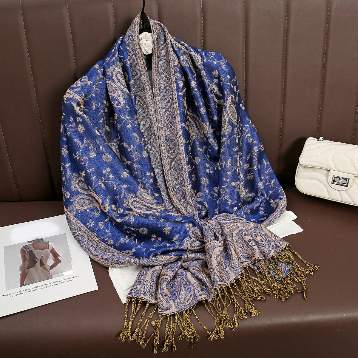 Soft Cashmere Women's Scarf with Warm Luxury Print