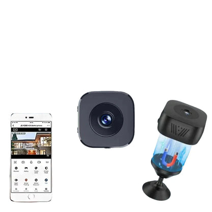Compact WiFi Security Cam with Night Vision and Audio - Luxicro