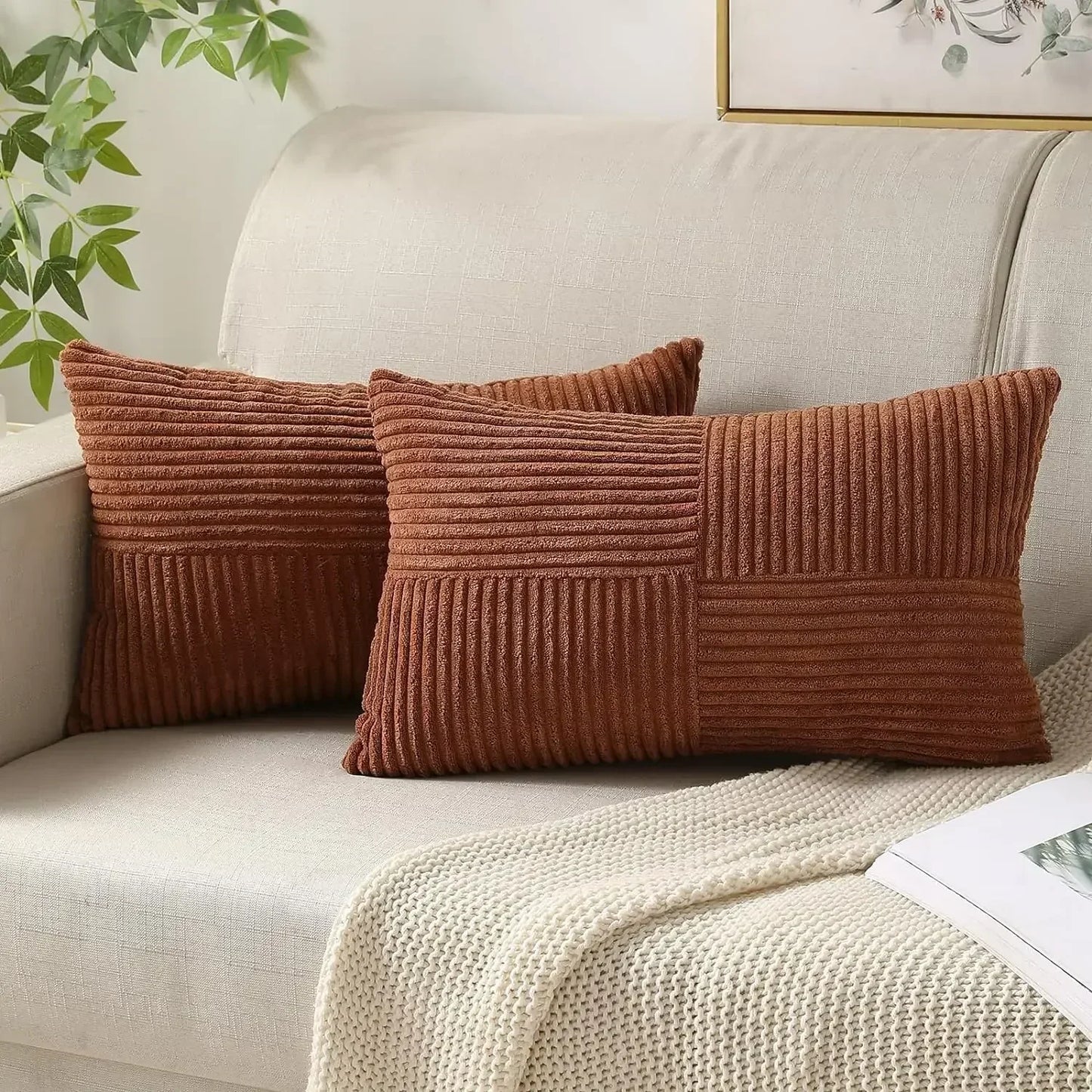 Plush Patterned Velvet Pillow Covers