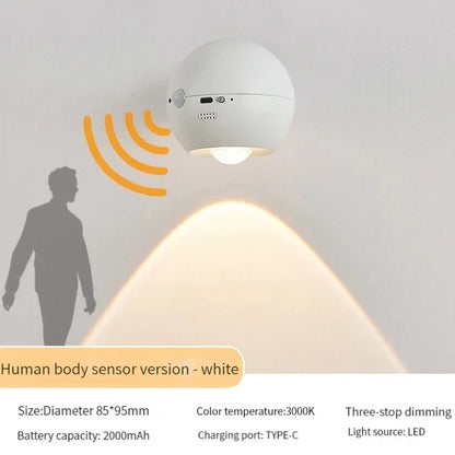 Slim Rotating Magnetic Wall Lamp
