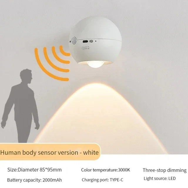 Compact Adjustable USB Wall Light