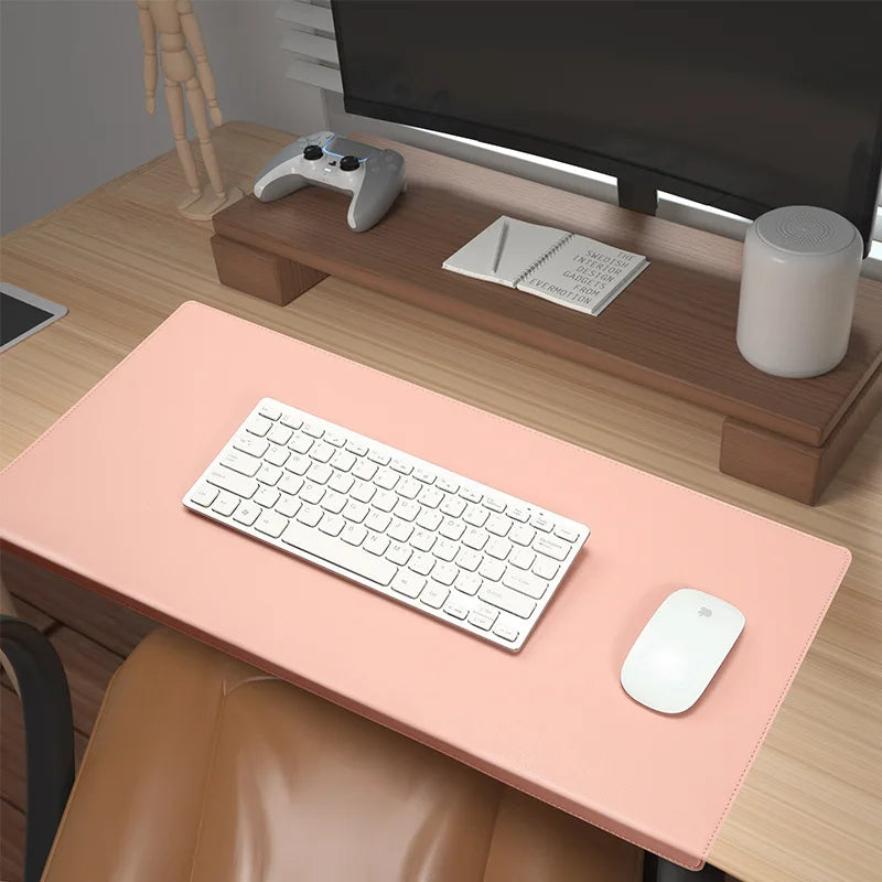 Soft Leather Desk Mat - Ergonomic Wrist Support