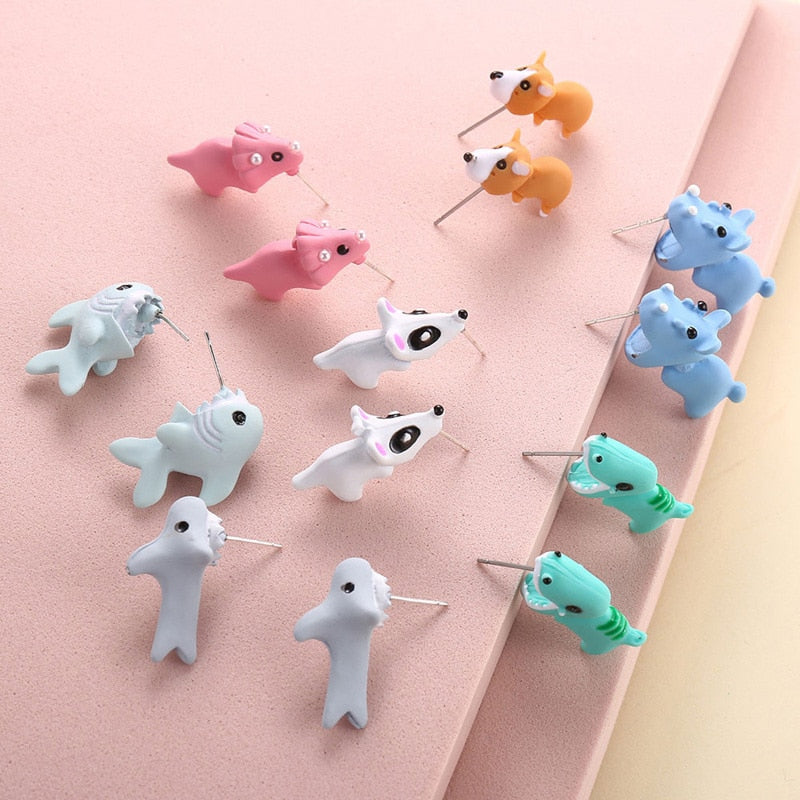 Colorful Cute Character Drop Earrings