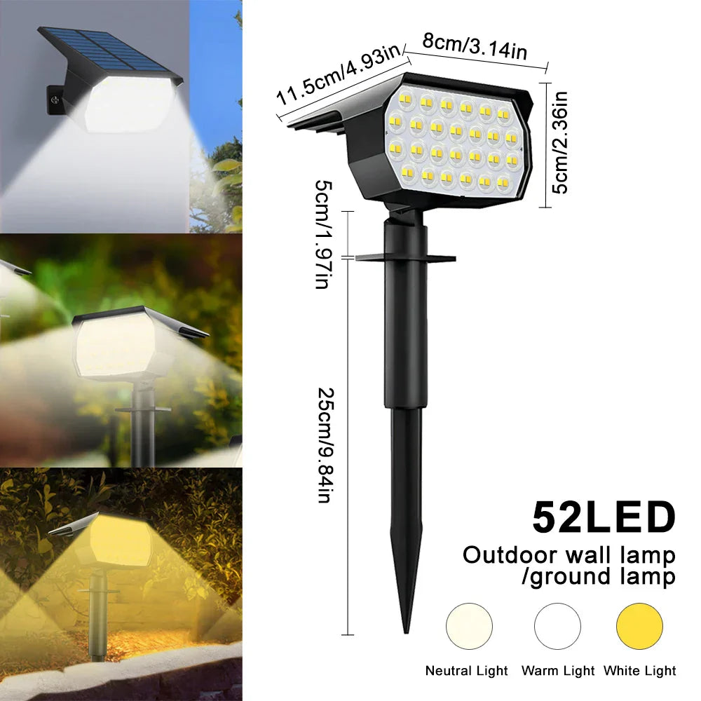 Bright Outdoor Solar Garden Light 92LED Waterproof - Luxicro
