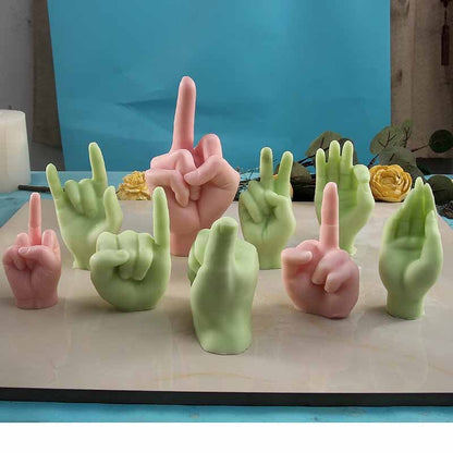 Fun Sarcastic Hand Gesture Candle Molds Kit