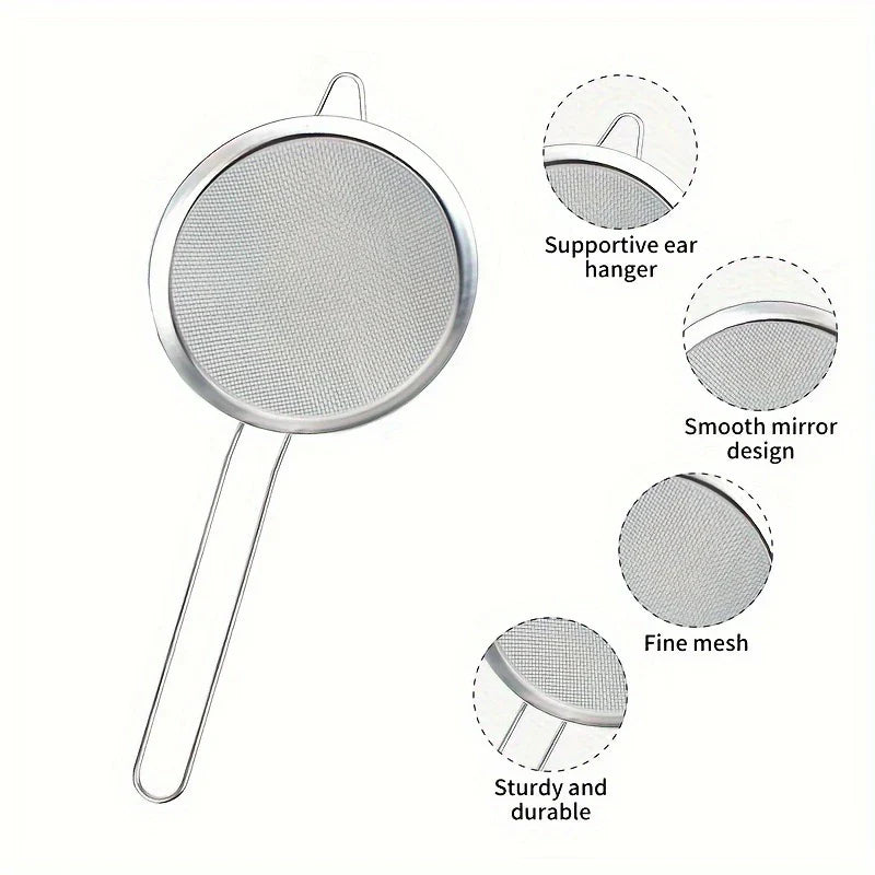 Premium Stainless Steel Mesh Sieve Set 3 Piece