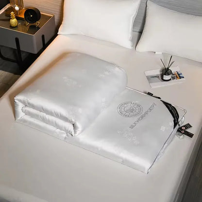 Luxurious Plum Silk Bedding Blanket