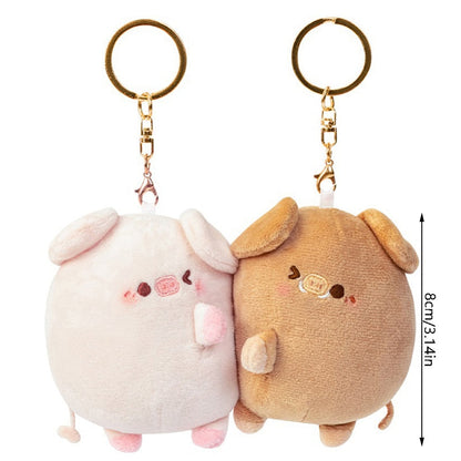 Adorable Bird Couple Soft Keychain Charm