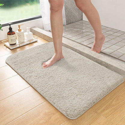 Plush Bathroom Mat | Soft Absorbent Non Slip