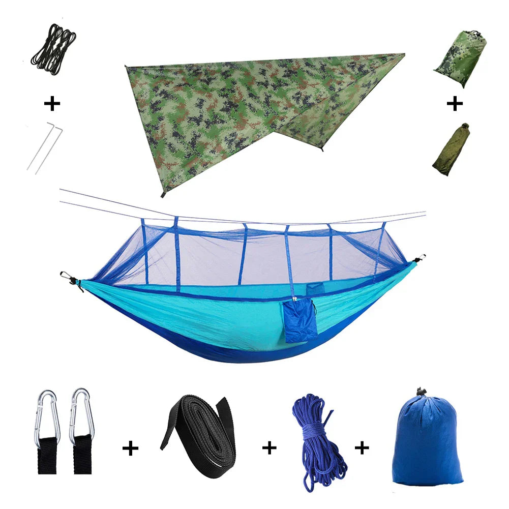 Lightweight Waterproof Camping Hammock with Bug Net