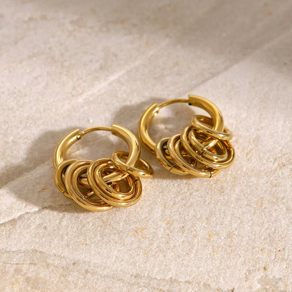 Dainty Twist Drop Spiral Earrings