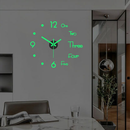 Modern 3D Glow Silent Wall Clock