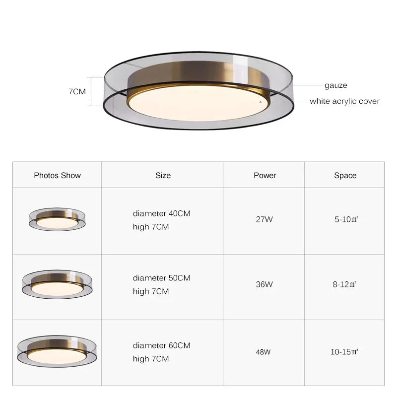 Modern Circular LED Ceiling Light Fixture