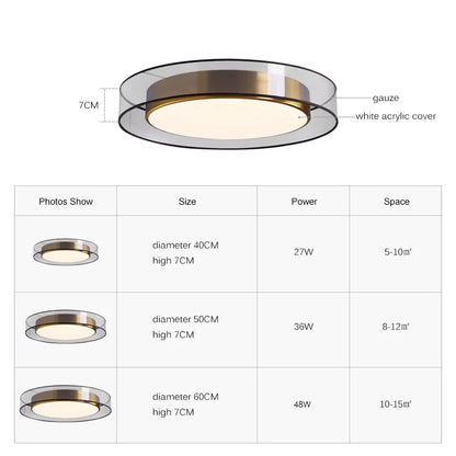 Modern Circular LED Ceiling Light Fixture