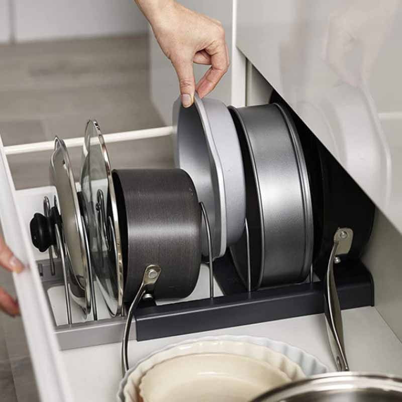 Kitchen Cabinet Cookware Storage Rack - Luxicro