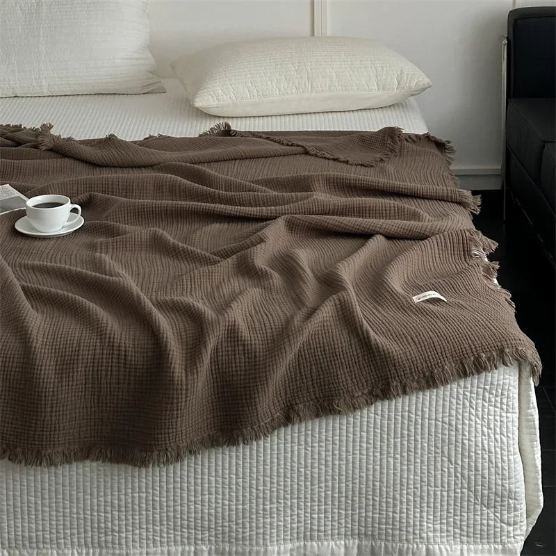 Soft Classic White Throw Blanket