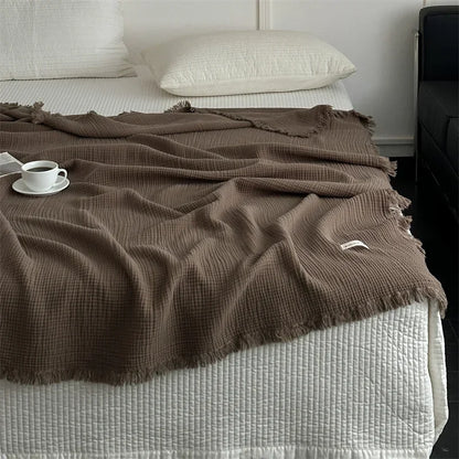 Soft Classic White Throw Blanket