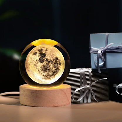 Cosmic Starry Night Lamp with LED Crystal Ball