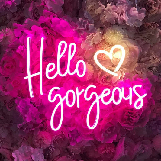 Bright LED Sign Hello Gorgeous - Luxicro