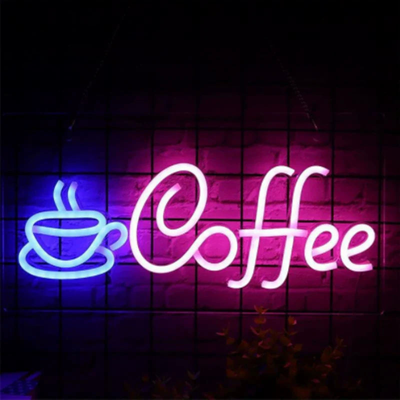 Bright LED Coffee Shop Sign - Luxicro