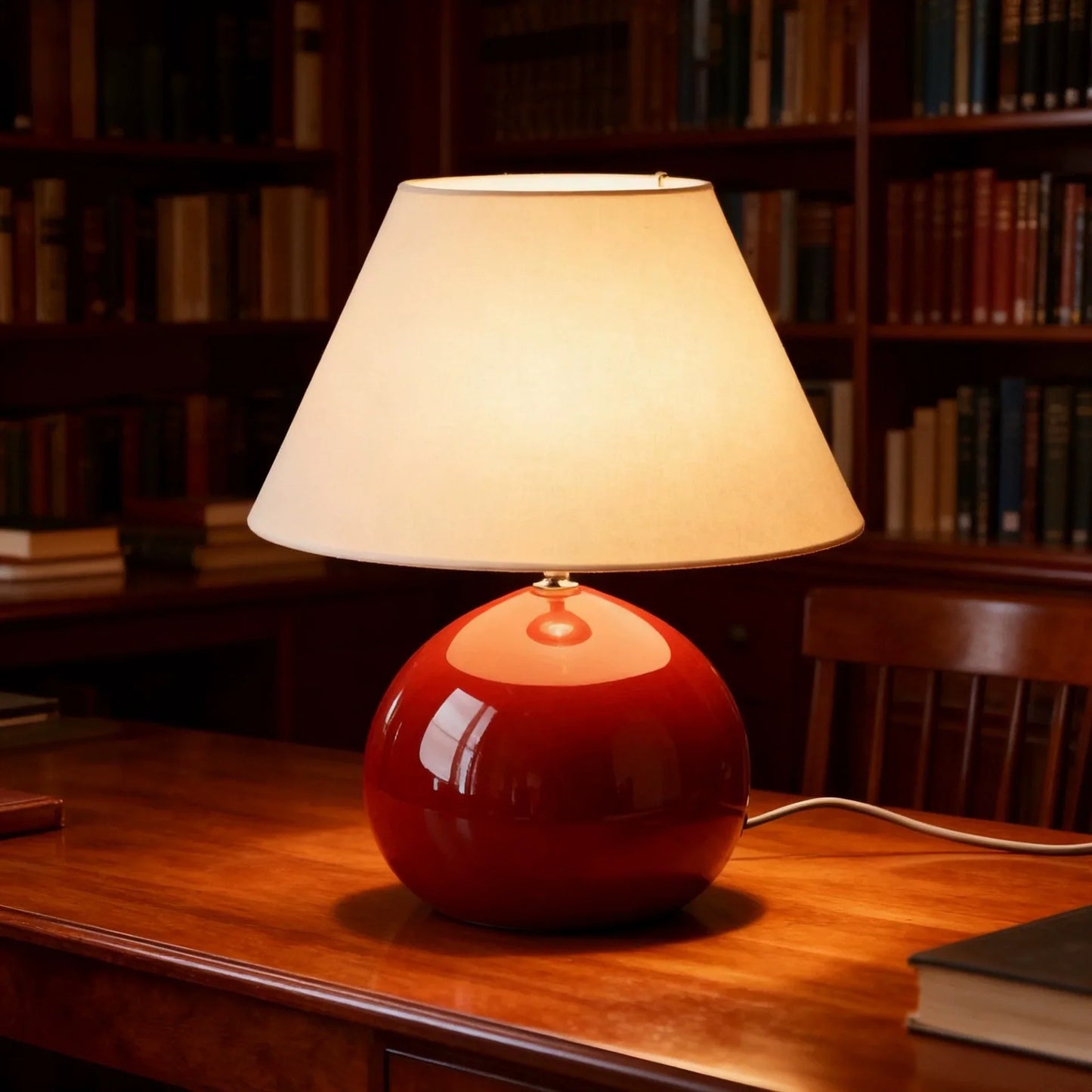 Traditional Wooden Desk Lamp