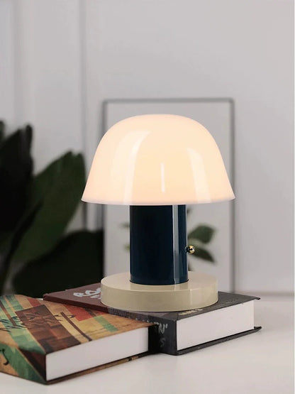 Compact Wooden Rechargeable Desk Lamp