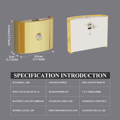 Simple Plug Motion Activated LED Wall Lamp