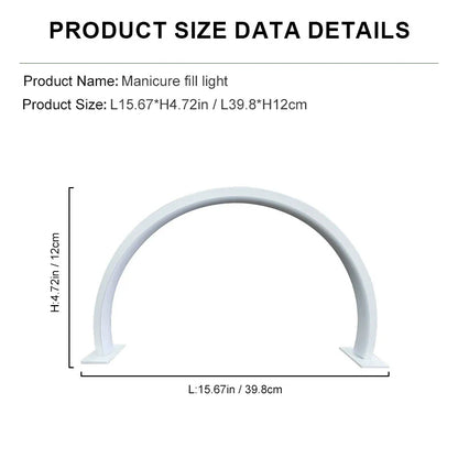Compact U-Shaped LED Desk Nail Lamp - Luxicro
