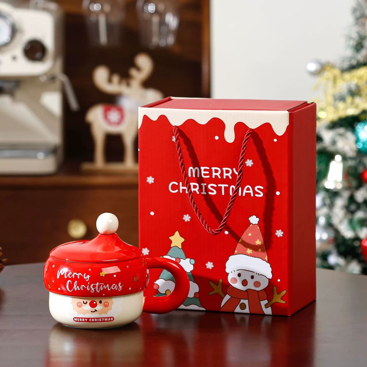 Festive Holiday Red Coffee Mug - Luxicro