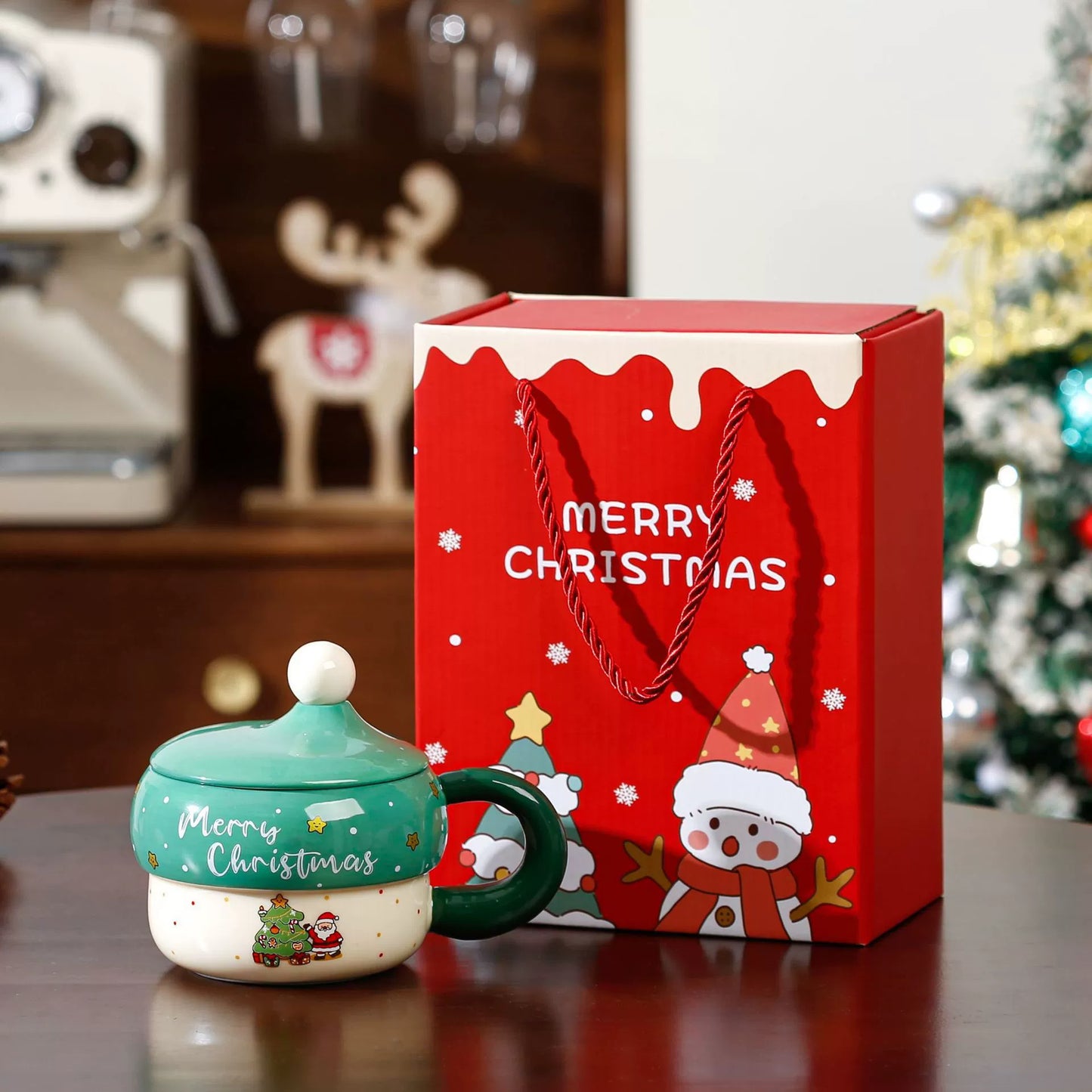 Festive Holiday Red Coffee Mug