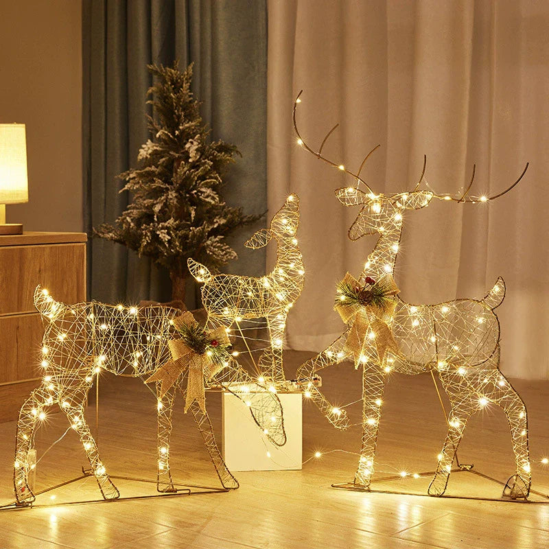 Christmas LED Deer Sleigh Decor