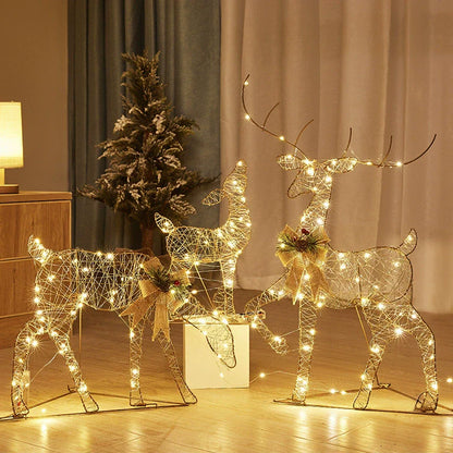 Christmas LED Deer Sleigh Decor