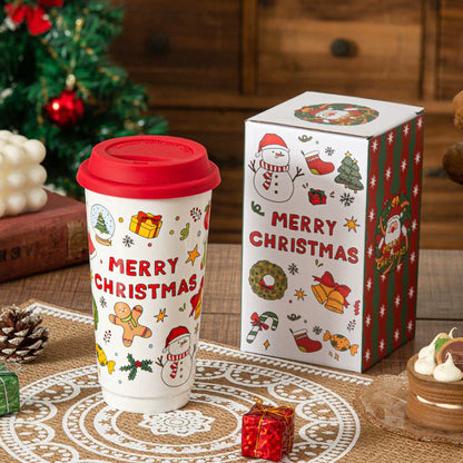 Colorful Holiday Ceramic Coffee Mug