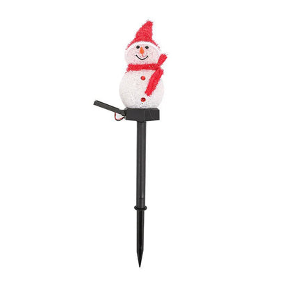 Bright Outdoor Solar Snowman Garden Lamp
