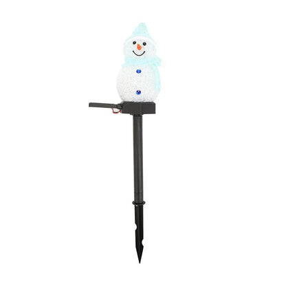 Bright Outdoor Solar Snowman Garden Lamp