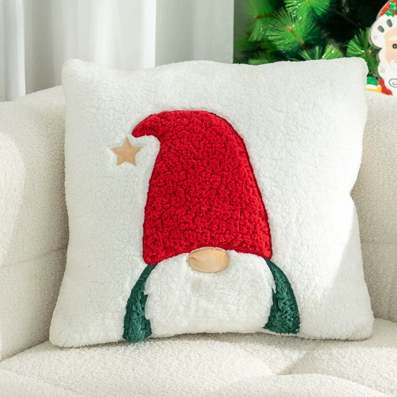 Soft Holiday Santa Throw Pillow