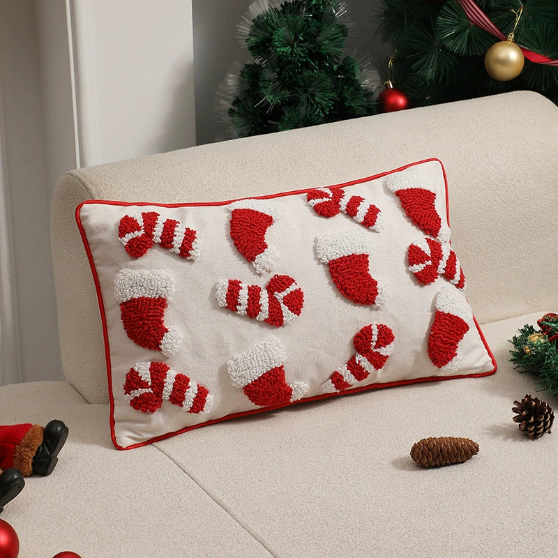 Plush Textured Holiday Velvet Pillow - Luxicro