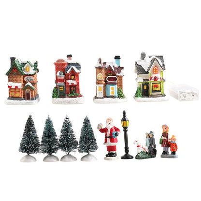 Small Glow in Dark Christmas Village Set