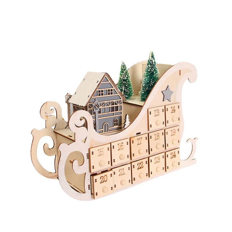 Classic Christmas Countdown Wood Calendar