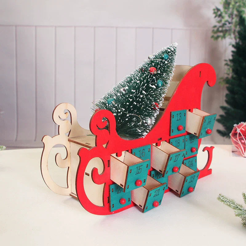 Classic Christmas Countdown Wood Calendar - Luxicro