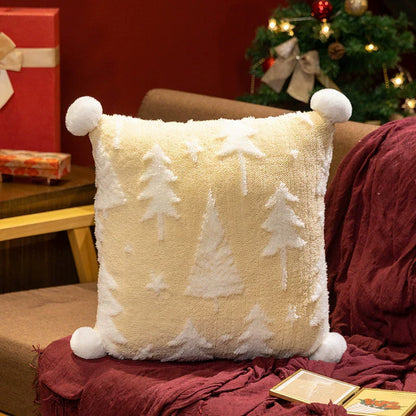 Vibrant Holiday Tree Plush Pillow Decoration