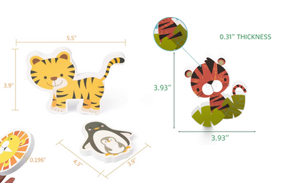 Fun Kids Rubber Animal Bath Playset
