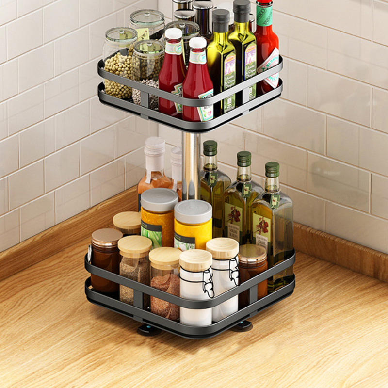 Adjustable 360 Rotating Shelf Storage Rack - Luxicro