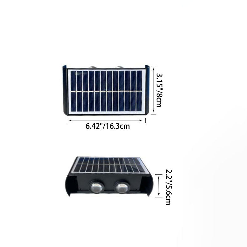 Outdoor Solar LED Wall Light Waterproof Rectangular Lamp
