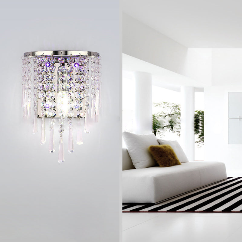Elegant Crystal Stainless Steel Wall Sconce Lamp