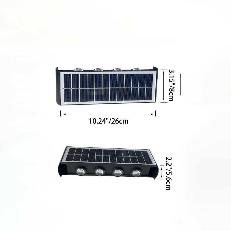 Outdoor Solar LED Wall Light Waterproof Rectangular Lamp