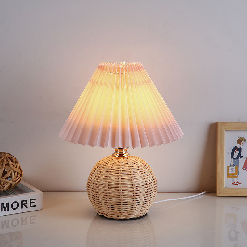 Warm Textile Shade Modern LED Table Lamp