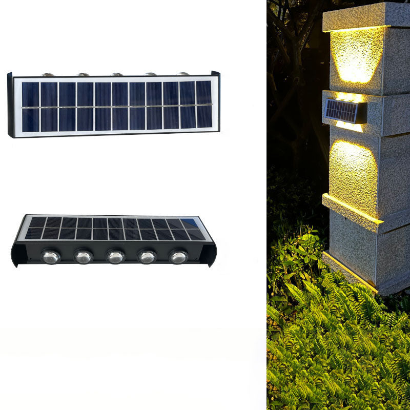 Outdoor Solar LED Wall Light Waterproof Rectangular Lamp