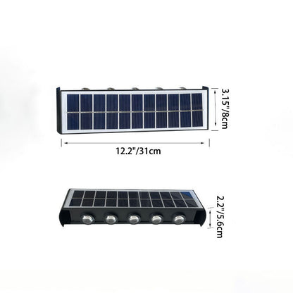 Outdoor Solar LED Wall Light Waterproof Rectangular Lamp